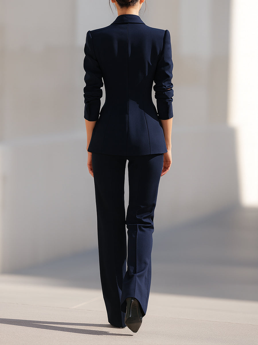 Midnight Navy Structured Pantsuit