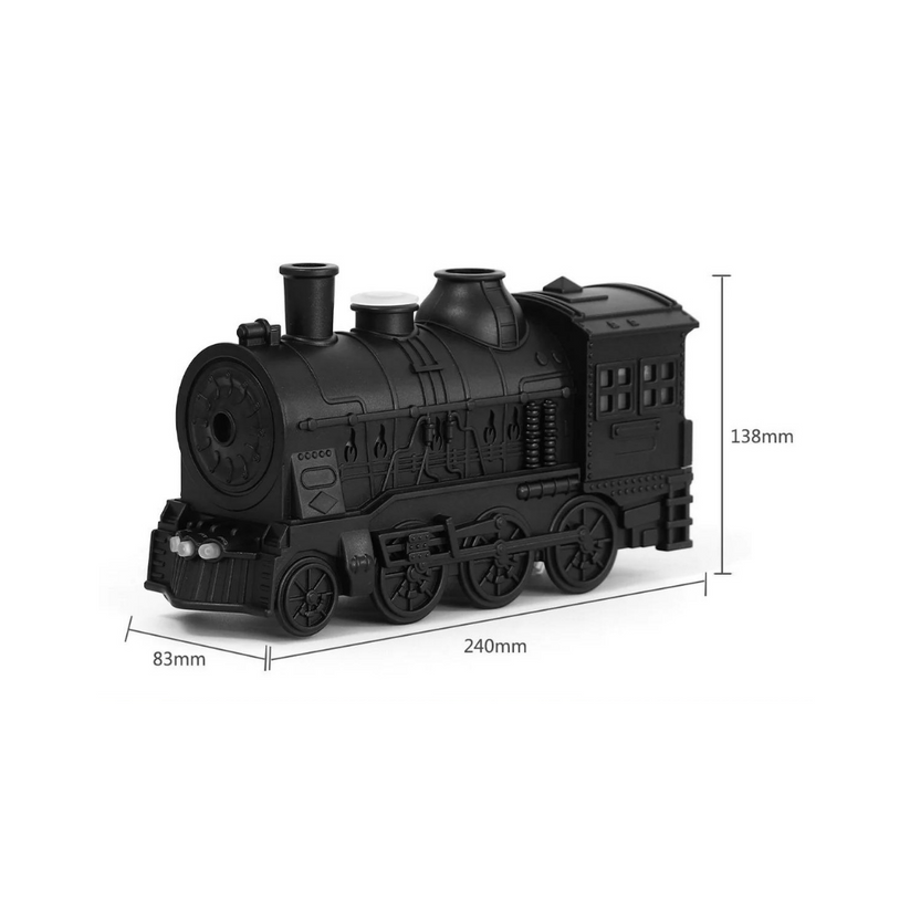 Difusor Umidificador de Ar Locomotiva Castiliani, elegante e criativo, ideal para hidratar o ambiente e melhorar a saúde respiratória

