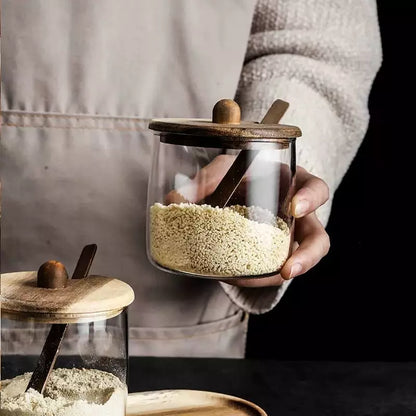 TerraGlass™ Jar Set – Wooden Lid Collection