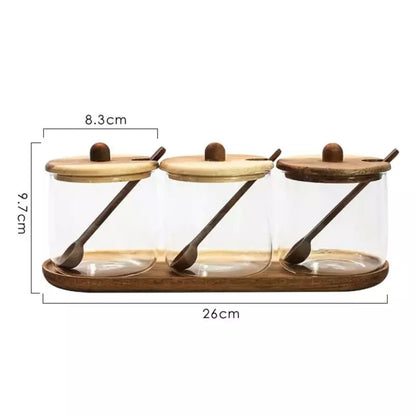 TerraGlass™ Jar Set – Wooden Lid Collection