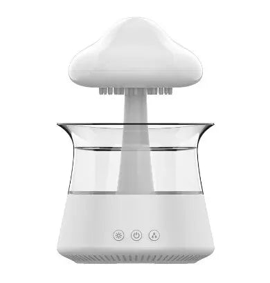 Umidificador Nuvem com Som de Chuva e Aromaterapia Castiliani, com cromoterapia e alívio para o ar seco

