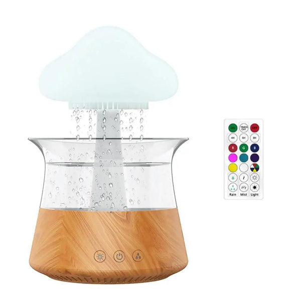 Umidificador Nuvem com Som de Chuva e Aromaterapia Castiliani, com cromoterapia e alívio para o ar seco

