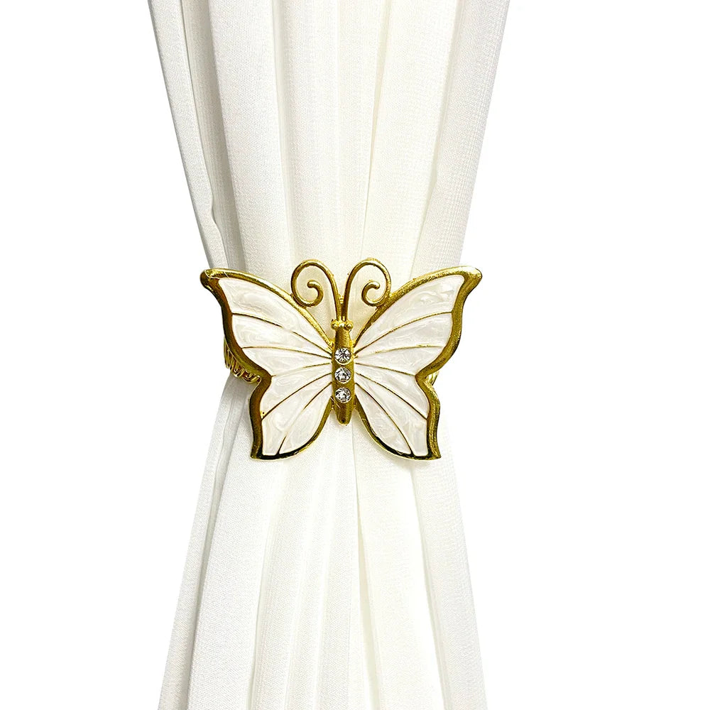 Fivelas de Cortina Borboleta Design Castiliani, em metal resistente com acabamento elegante, ideal para sala e quarto

