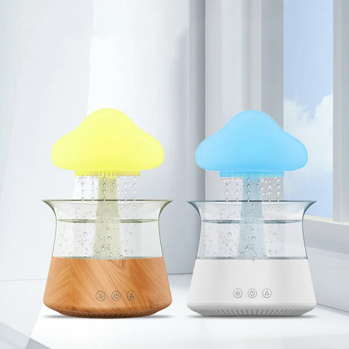 Umidificador Nuvem com Som de Chuva e Aromaterapia Castiliani, com cromoterapia e alívio para o ar seco

