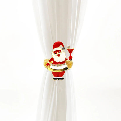 Fivelas de Cortina Natalinas Castiliani, opções de árvore de Natal ou Papai Noel, ideais para decorar a casa com estilo festivo

