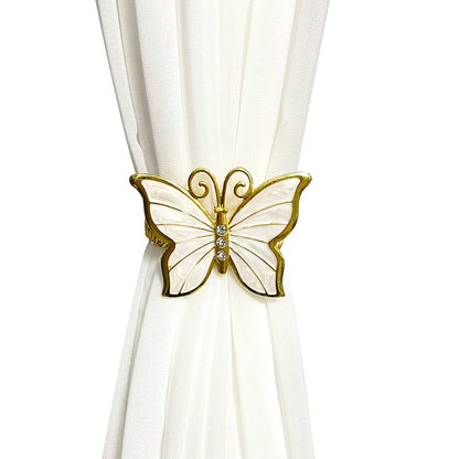 Fivelas de Cortina Borboleta Design Castiliani, em metal resistente com acabamento elegante, ideal para sala e quarto

